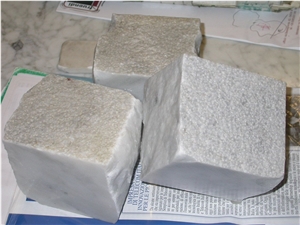 White Carrara Cubes, Bianco Carrara White Marble Cube Stone
