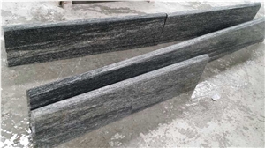 China Juparana Grey Granite, Landscaping Wood Vein Grey Granite Flamed Steps