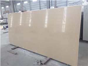 China Engineered Quartz Stone Slabs & Tiles,Beige Color for Worktops Kitchen Countertop and Bench Tops 2cm Thick Solid Surfaces