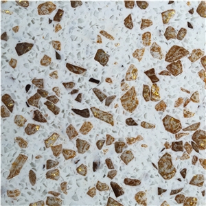 Golden Series Quartz Stone Engineered Stone 2cm and 3cm Available for Interior Decoration