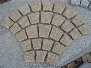 Popular G682 Granite Paving Stones, Sunset Gold Granite Cubestones