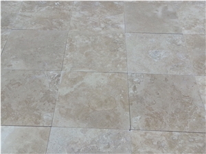 Durango Paredon Travertine 18x18x3/8" tiles & slabs, beige travertine floor tiles, wall tiles 