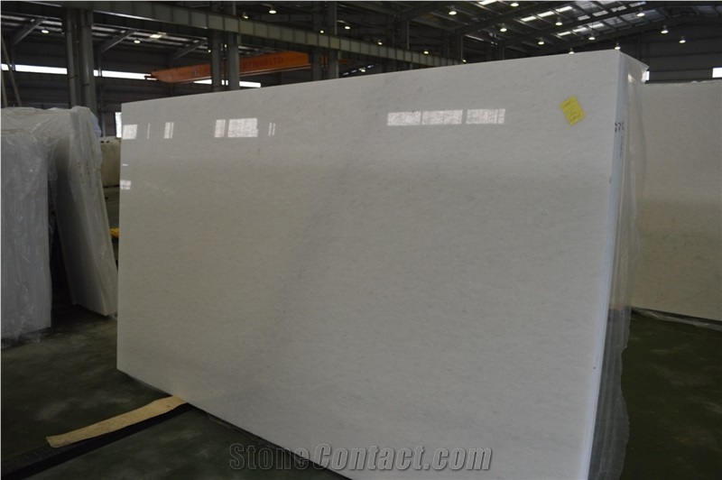 Crystal White Marble Grade B tiles & slabs, polished marble flooring tiles, walling tiles 