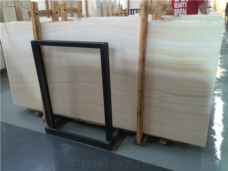Ivory Onyx Tiles & Slabs, Ivory Vein Onyx, Onice Ivory, Wood Vein Onyx