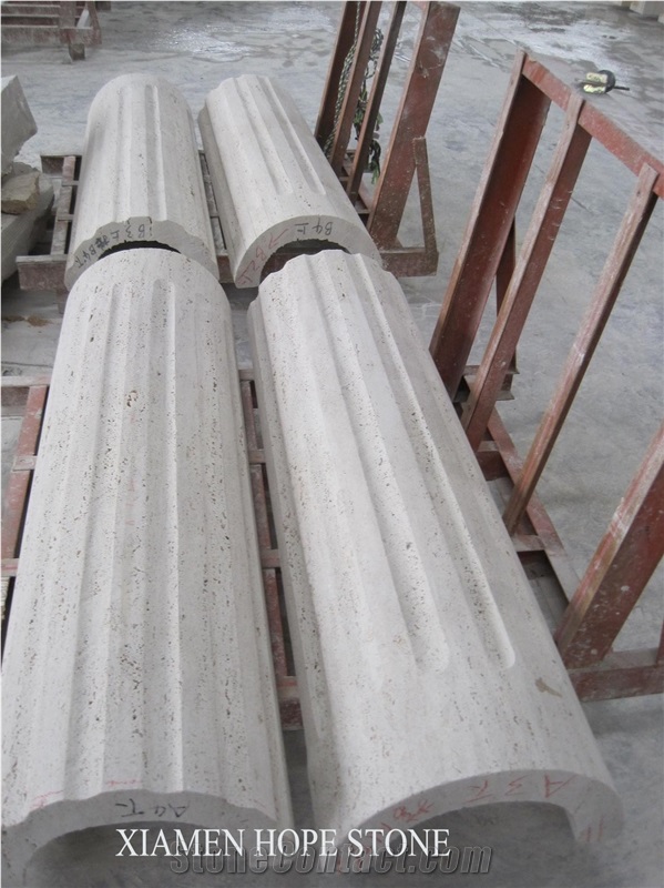 Beige Travertine Column