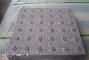 China Red Porphyry Blind Paving Stone
