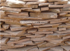 China Rusty Slate Random Paver Flagstone,Slate Rondom Flagstone, Irregular Flagstone Landscape,Ledge Stone for Wall Panel Decor,Slate Crazy Size