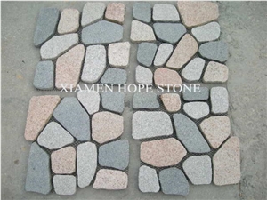 Granite Random Flagstones on Mesh
