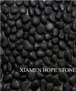 Pebble on Mesh, Black Pebble Stone