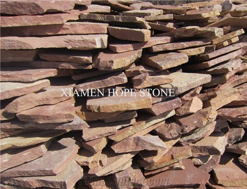 Rusty Slate Irregular Flagstone & Crazy Paver