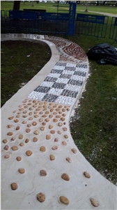Marble Pebble Stone Pathway
