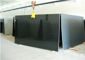 Jet Black Granite Slabs & Tiles, India Black Granite