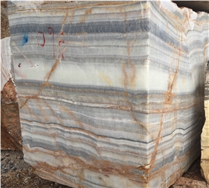 Grey Blue Onyx Blocks, Iran Grey Onyx