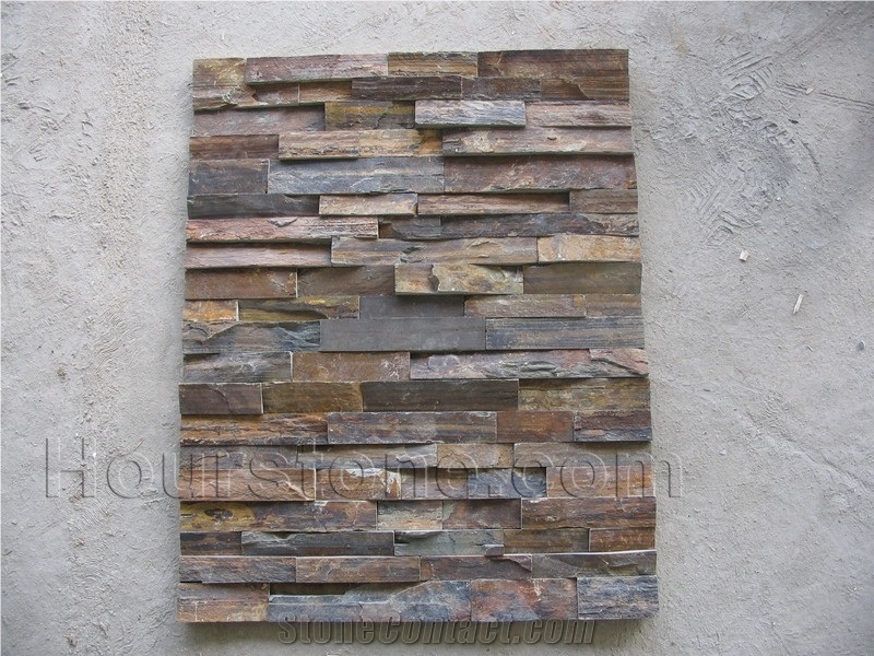 China Hebei Rust Slate Culture Stone Tiles