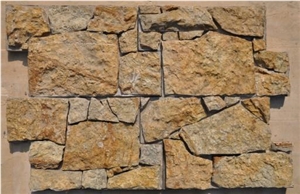 Format Stone Panel Rusty Yellow Slate Cultured Stone Wall Cladding for Villa Decorative