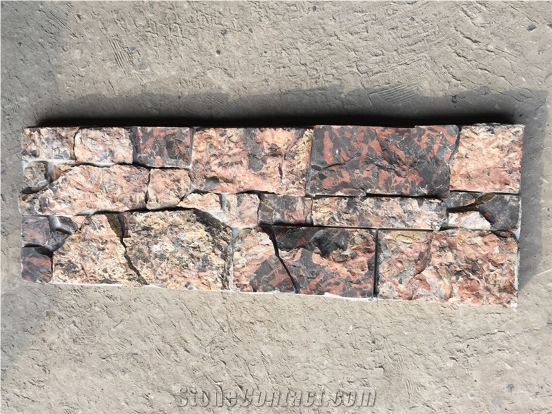 Format Stone Panel Rusty Yellow Slate Cultured Stone Wall Cladding for Villa Decorative