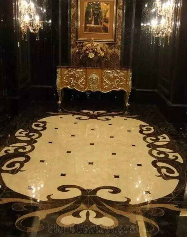 Marble Stone Waterjet Medallions, Waterjet Patterns Flooring Tiles