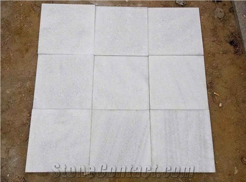 Popular Chinese White Quartzite Tile for Flooring & Wall Cladding, China White Quartzite