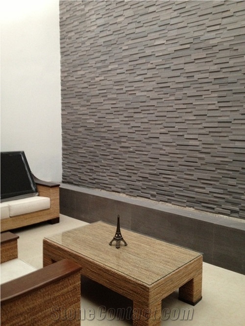 Popular Purple Sandstone Culture Stone Stack Stone Ledge Stone for Wall Cladding, Decoration