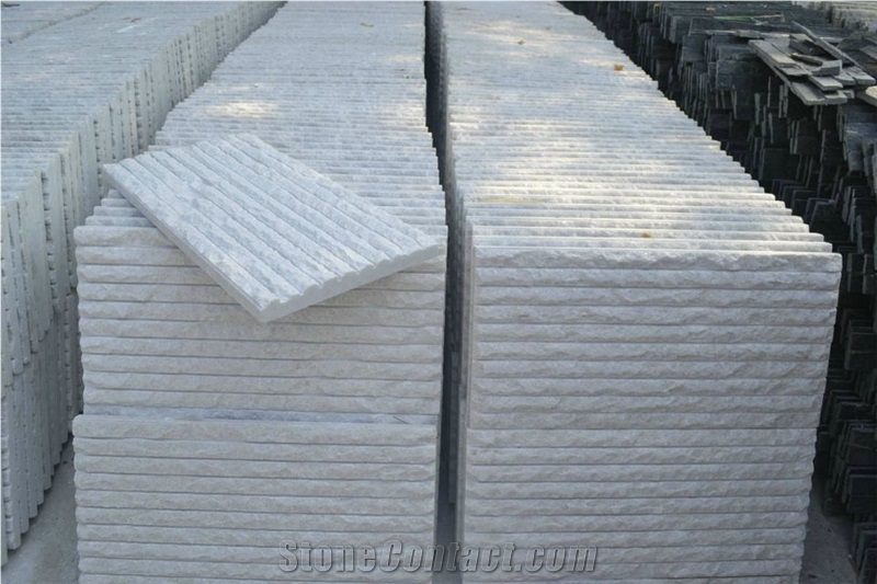 Scratch Wall Cladding Tile & Slab-White Quartize Facadechina Quarry Owner, White Quartize Quartzite