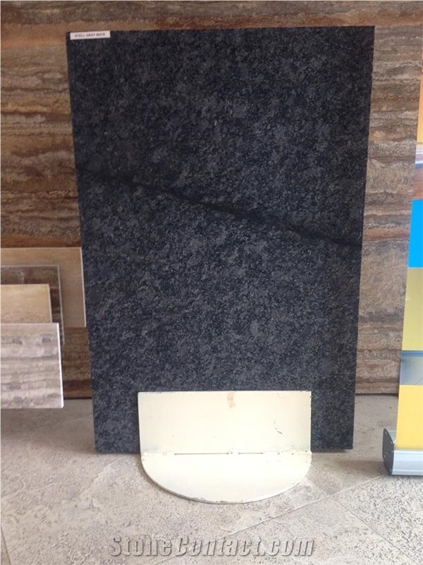 Steel Grey Granite Slabs & Tiles, India Grey Granite