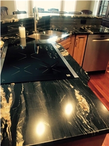 Belvedere Granite Kitchen Perimeter Countertop, Peninsula Work Top, Black Granite Kitchen Countertops South Africa