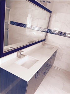 Caeasarstone Bathroom Top, White Stone Bath Top