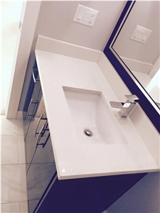Caeasarstone Bathroom Top, White Stone Bath Top