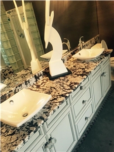 Colonial Treasure Granite Custom Vanity Tops, Yellow Granite Bath Top Brazil Colonial Treasure Granite Custom Vanity Tops, Yellow Granite Bath Top Brazil
