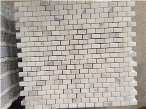 Calacata Gold Brick 11*20mm Marble Mosaic, Calacatta Gold White Marble Mosaic