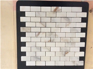 Calacatta Gold Brick 23*48mm Marble Mosaic