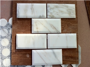 Calacatta Gold Brick 3*6 Inch Marble Mosaic