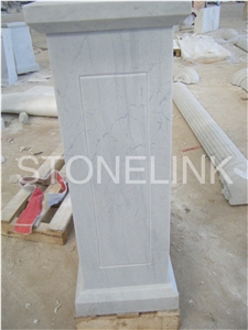 Slco-004,Hand Carved White Marble Column