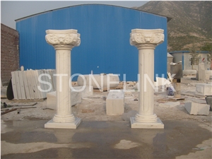 Slco-006,White Marble Roman Column and Pillar Slco-006,White Marble Roman Column and Pillar