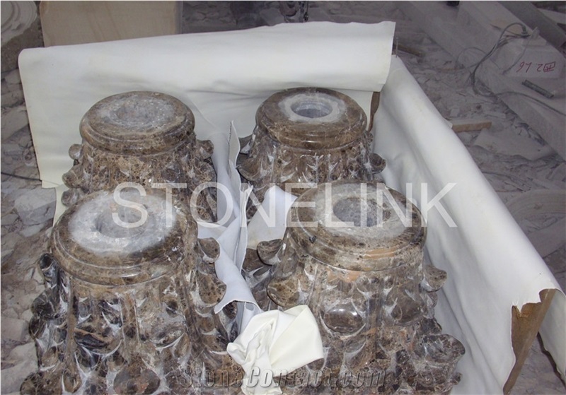 Slco-010,Dark Emperador Marble Column