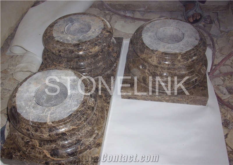 Slco-010,Dark Emperador Marble Column