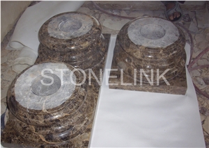 Slco-010,Dark Emperador Marble Column