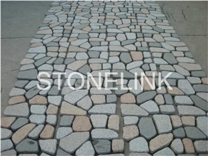 Slcu-021, Colorful Granite Pavers, Multi Size Mesh, Granite Paver Slcu-021, Colorful Granite Pavers, Multi Size Mesh, Granite Paver