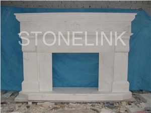 Slfi-060- Stone Fireplace -Marble Fireplace Mantel-White Color-Indoor Decoration