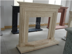 Slfi-103- Stone Fireplace -Marble Fireplace Mantel-Beige Color-Indoor Decoration
