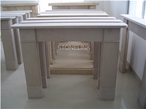 Slfi-106- Stone Fireplace -Marble Fireplace Mantel-White Color-Indoor Decoration