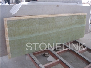 Slki-007, Green Onyx Kitchen Countertops, Onyx Kitchen Worktops