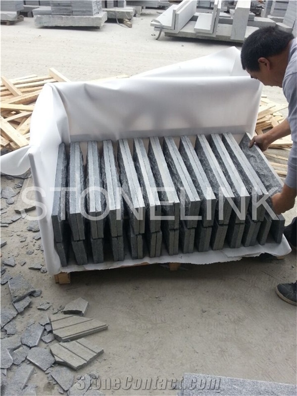 Slpa-014,G654 Black Granite Mushroom Stone,Mushroom Wall Cladding