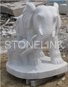 Slsc-010-Stone China White Marble Statue-Stone Carving Product-Stone Sculpture-Statues(Animal Statue)