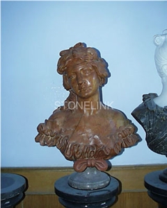 Slsc-089, Brown Marble Head Statue, Stone Carving Product, Stone Sculpture, Statues(Figure Statue)