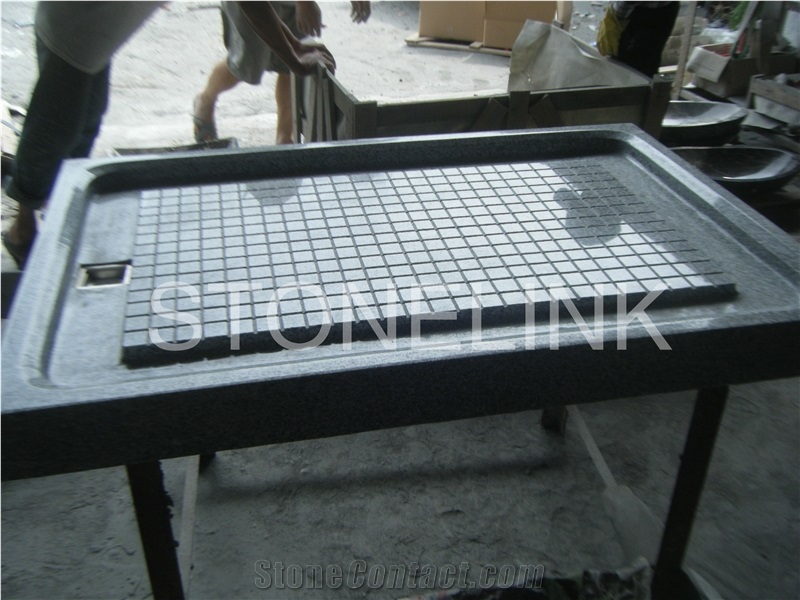 Slsh-005, Black Granite Shower Tray