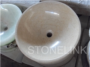 Slsi-164, Shell Beige Marble Basin, Countertop Basin