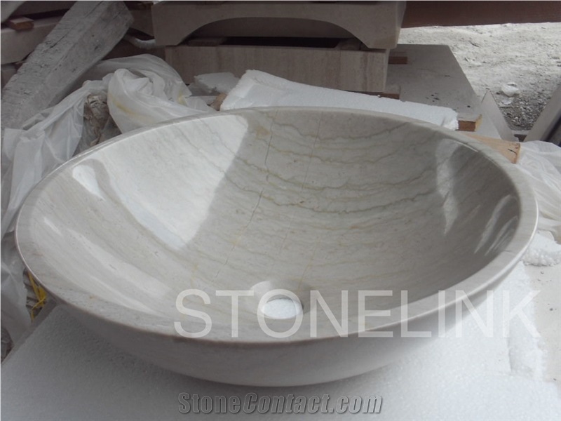 Slsi-192, Grey Marble Round Basin,Countertop Basin