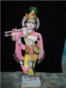 White Marble Krishna Statue India