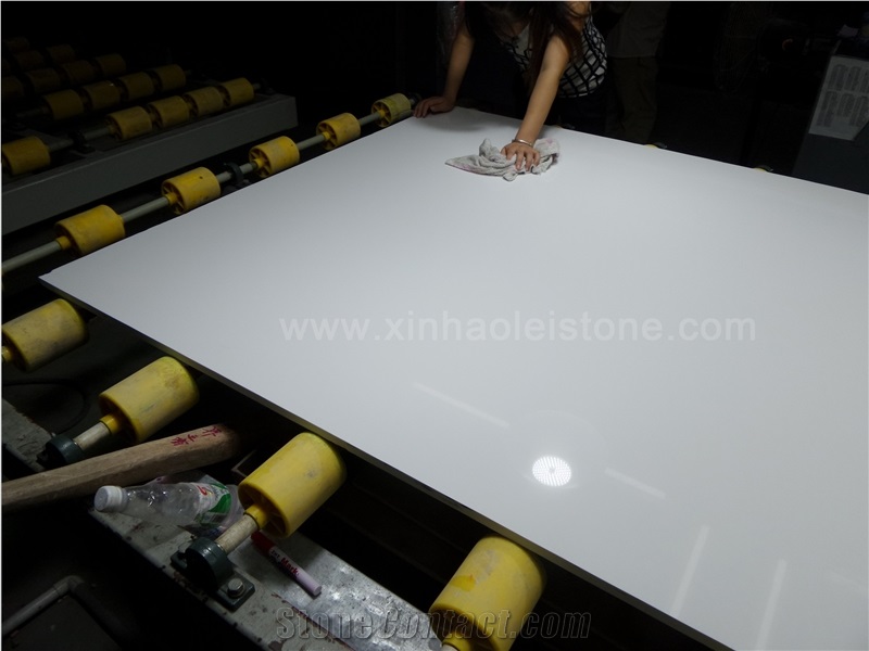 Artificial White Quartz Stone, Pure White Quartz Stone for Walling, Flooring Engineered Stone Slabs